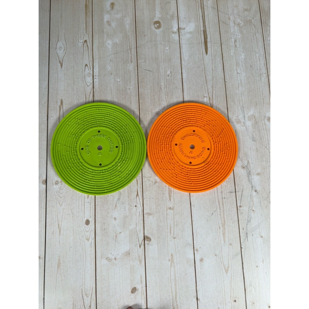 Sesame Street Fisher Price Music Box Discs Lot 2 C Is For Cookie One Thing 1970s